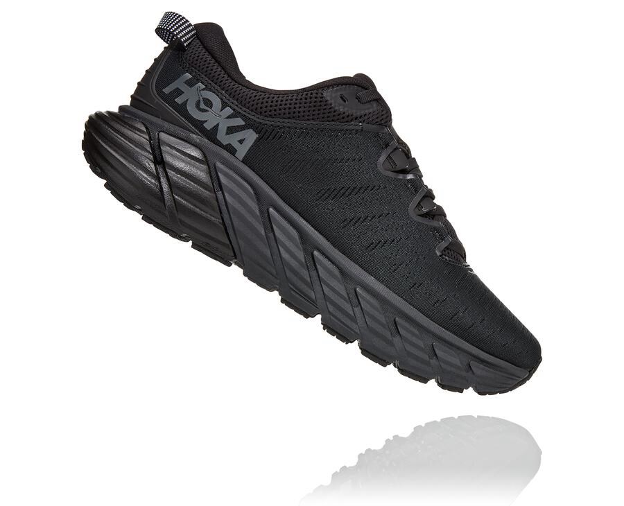 Hoka One One Running Shoes Womens Black - Gaviota 3 - 59813YAFS